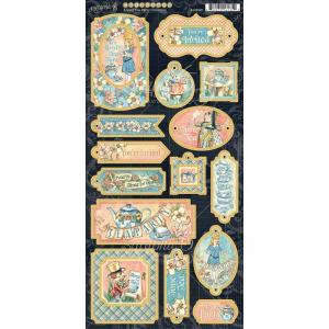 Graphic 45 Alice's Tea Party Collection - Chipboard Die Cuts [4502361]