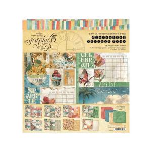 Graphic 45 Journaling Through Time Collection - 8" x 8" Calendar Collection Pack [4503140]