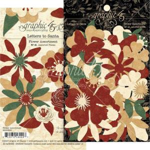 Graphic 45 Letters To Santa Collection - Flower Assortment [4502699]