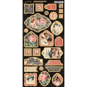 Graphic 45 Mon Amour Collection - Chipboard Die Cuts [4502539]