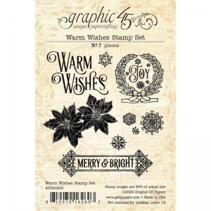 Graphic 45 Warm Wishes Collection - Clear Stamp Set [4502495]