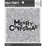 Hero Arts Bold Prints Cling Stamp - Merry Christmas Letter [CG921]