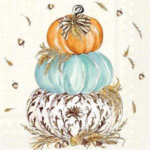 IHR Cocktail Napkins - Whimsical Wheat Pumpkins [C1089060]