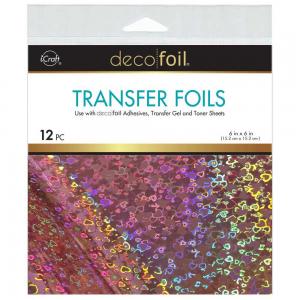 iCraft Deco Foil 6" x 6" Transfer Foils - Candy Heart [5709]