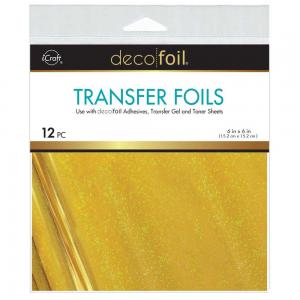 iCraft Deco Foil 6" x 6" Transfer Foils - Gold Sparkle [5714]