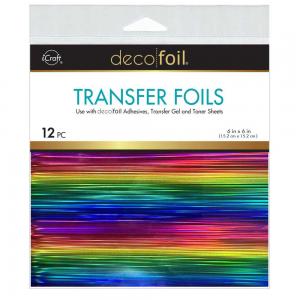 iCraft Deco Foil 6" x 6" Transfer Foils - Prismatic Rainbow [5716]