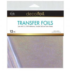 iCraft Deco Foil 6" x 6" Transfer Foils - Silver Sparkle [5715]