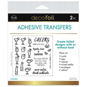iCraft Deco Foil Adhesive Transfers - Cheers [5637]