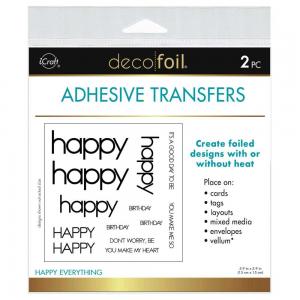iCraft Deco Foil Adhesive Transfers - Happy Everything [5639]