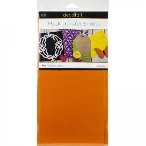 iCraft Deco Foil Flock Transfer Sheets - Orange Glow [5534]