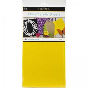 iCraft Deco Foil Flock Transfer Sheets - Sunshine Yellow [5535]