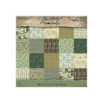 Idea-ology By Tim Holtz Palette Collection 8" x 8" Paper Pad - Green [TH94474]