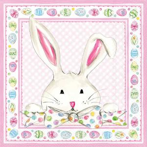 IHR Cocktail Napkins - Easter Bunny Floral [C073200]