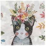 IHR Cocktail Napkins - Floral Cat [C832900]