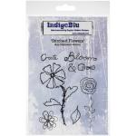 IndigoBlu Rubber Stamp Set - Stitched Flowers [IND0496]