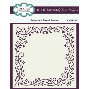 Jamie Rodgers Stencil - Entwined Floral Frame [CEST143]