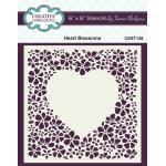 Jamie Rodgers Stencil - Heart Blossoms [CEST146] - ON SALE!
