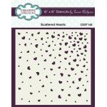 Jamie Rodgers Stencil - Scattered Hearts [CEST148]