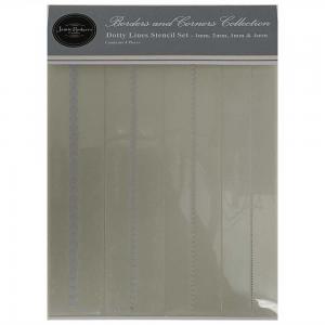 Jamie Rodgers Stencil Set - Border & Frames Collection - Dotty Lines [JRCST0027]
