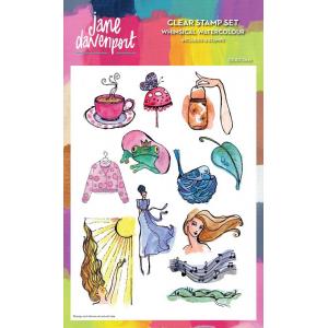 Jane Davenport 6" x 8" Clear Stamp Set - Whimsical Watercolour [CEJDCS022]
