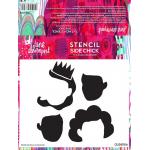 Jane Davenport 7" x 7" Stencil - Sidechick [CEJDST016]