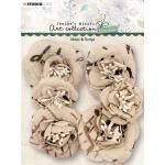 Jenine's Mindful Art Collection Essentials - Linen Flowers - Music & Script [JMA-ES-FLOW06]
