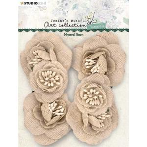 Jenine's Mindful Art Collection Essentials - Linen Flowers - Neutral Linen [JMA-ES-FLOW05]