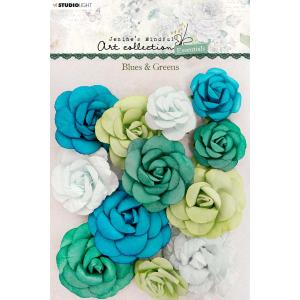 Jenine's Mindful Art Collection Essentials - Paper Flowers - Blues & Greens [JMA-ES-FLOW02]