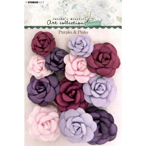 Jenine's Mindful Art Collection Essentials - Paper Flowers - Purples & Pinks [JMA-ES-FLOW03]