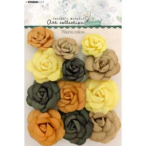 Jenine's Mindful Art Collection Essentials - Paper Flowers - Warm Colors [JMA-ES-FLOW04]