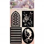 Jenine's Mindful Art Victorian Dreams Collection - Stencil - Victorian ATC Backgrounds [JMA-VD-MASK265]