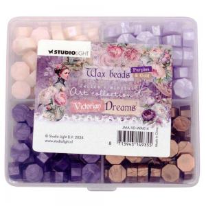 Jenine's Mindful Art Victorian Dreams Collection - Wax Beads - Purples & Gold [JMA-VD-WAX14]