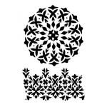 Joggles / Margaret Applin Designs 6" x 9" Stencil - Rosette #1 [57463]