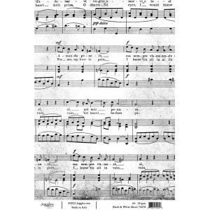 Joggles A4 Rice Paper - Black & White Music [74270]