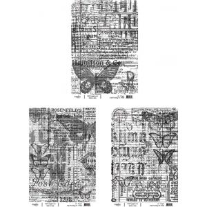 Joggles A4 Rice Paper - B&W Collage Set Of 3 - Numbers 1-3