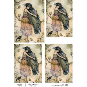 Joggles A4 Rice Paper - Fairies & Warblers - Aurora [75017]