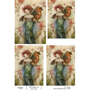 Joggles A4 Rice Paper - Fairies & Warblers - Brenna [75018]
