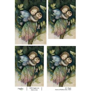 Joggles A4 Rice Paper - Fairies & Warblers - Dela [75019]