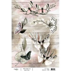 Joggles A4 Rice Paper - Moths #4 [57380]