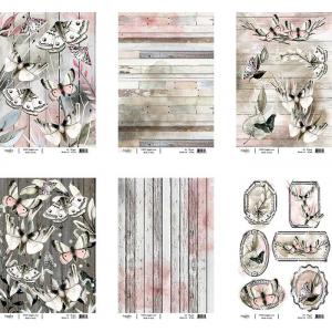 Joggles A4 Rice Paper - Moths Set Of 6