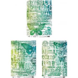 Joggles A4 Rice Paper - The Whites Cool Collage Set Of 3 - Numbers 1-3
