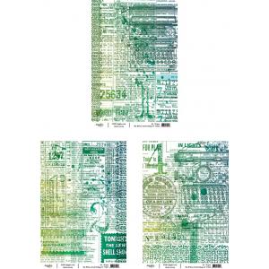 Joggles A4 Rice Paper - The Whites Cool Collage Set Of 3 - Numbers 4-6