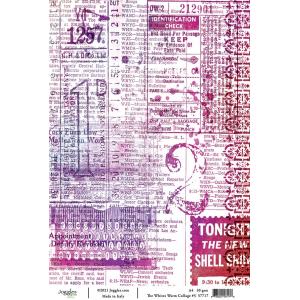 Joggles A4 Rice Paper - The Whites Warm Collage #5 [57717]