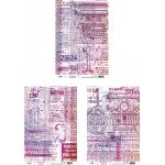 Joggles A4 Rice Paper - The Whites Warm Collage Set Of 3 - Numbers 4-6