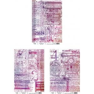 Joggles A4 Rice Paper - The Whites Warm Collage Set Of 3 - Numbers 4-6