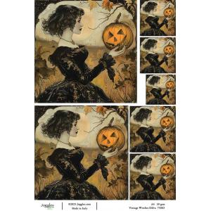 Joggles A4 Rice Paper - Vintage Witches - Elilva [75003]
