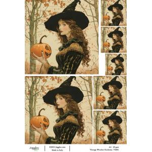 Joggles A4 Rice Paper - Vintage Witches - Oceleona [75005]
