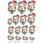Joggles A4 Rice Paper - Whimsical Christmas Characters 1 [52211]