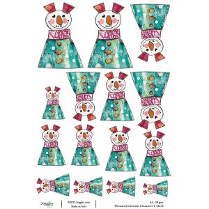 Joggles A4 Rice Paper - Whimsical Christmas Characters 4 [52214]