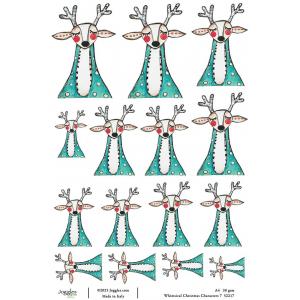 Joggles A4 Rice Paper - Whimsical Christmas Characters 7 [52217]